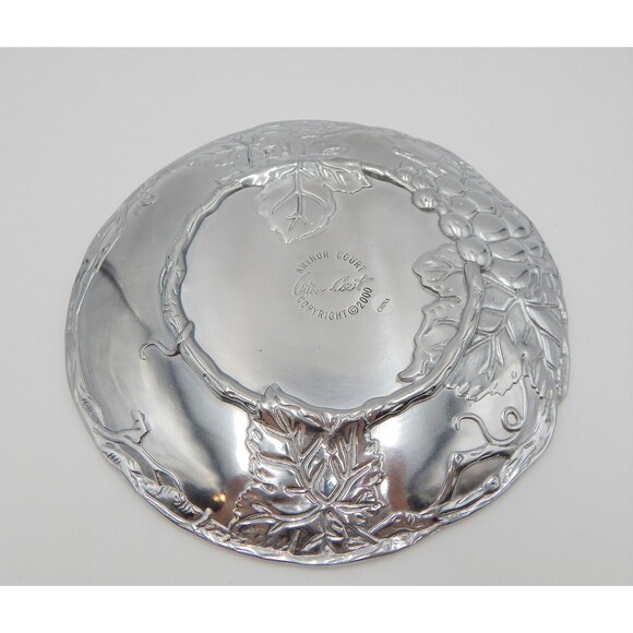 Arthur Court Cheese Set Tray Plate & Spreader Knife Grapes Leaves 2000 Design - Picture 5 of 10